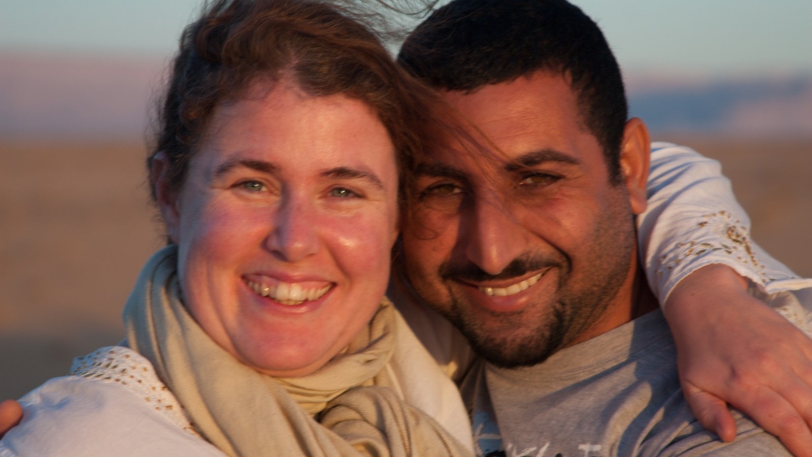 Joseph and Annet in the desert